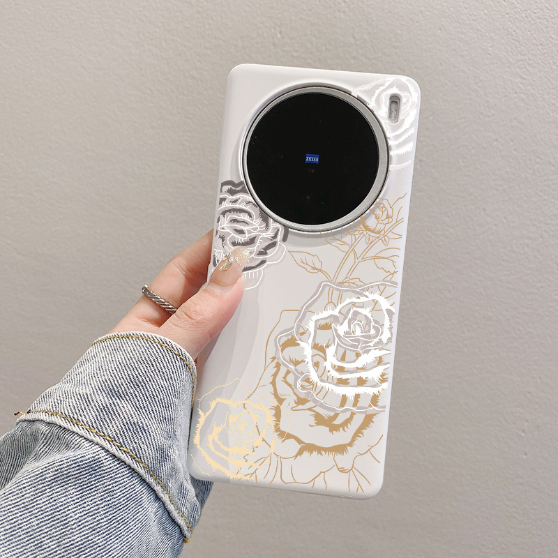 适用vivox200ultra手机壳x200s半包硬式外壳x100spro创意女生x90pro+加潮流酷系不顶膜x80小众风不撞散热透气