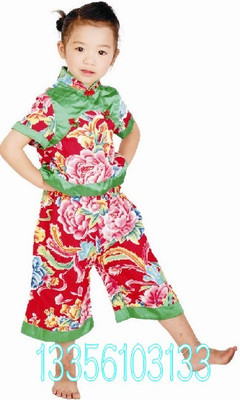 特价花布衫表演服装幼儿民族舞蹈服花衣裳茶花女服装古装汉族服装