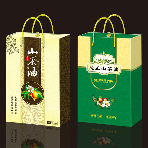 山茶油高档礼盒包装盒手提袋