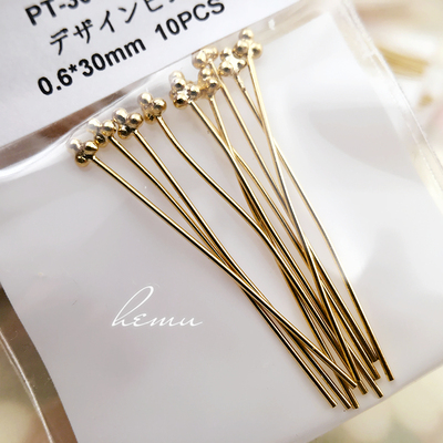 日本花蕊头diy串珠大头针T字针