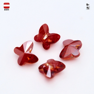 奥地利进口 6mm施华洛元素水晶 5754蝴蝶透明AB串珠diy饰品配件