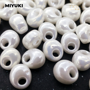 日本MIYUKI御幸MA 4mm下落水滴珠实色珠光米珠种子珠diy饰品配件
