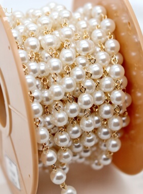 日本贵和kiwa 白色珍珠链手工制作串珠项链手链散链diy饰品配件