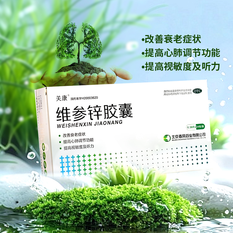 关康 0.38g*24粒/盒 维参锌胶囊