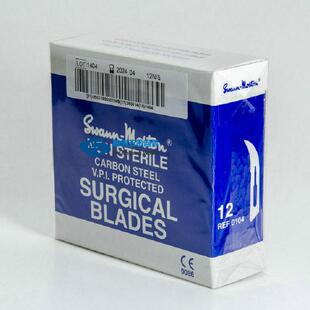 英国进口12号手术刀修脚兽用手机贴膜刀片不锈钢刀柄弯刀片月牙形