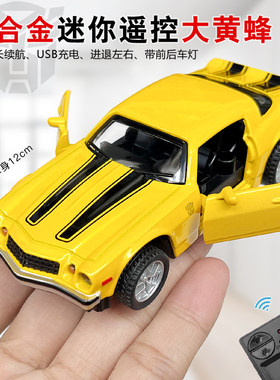 合金迷你遥控变形金刚大黄峰跑车