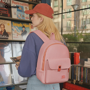 onimals大容量双肩包女高中简约轻便书包大学生旅游通勤时尚背包