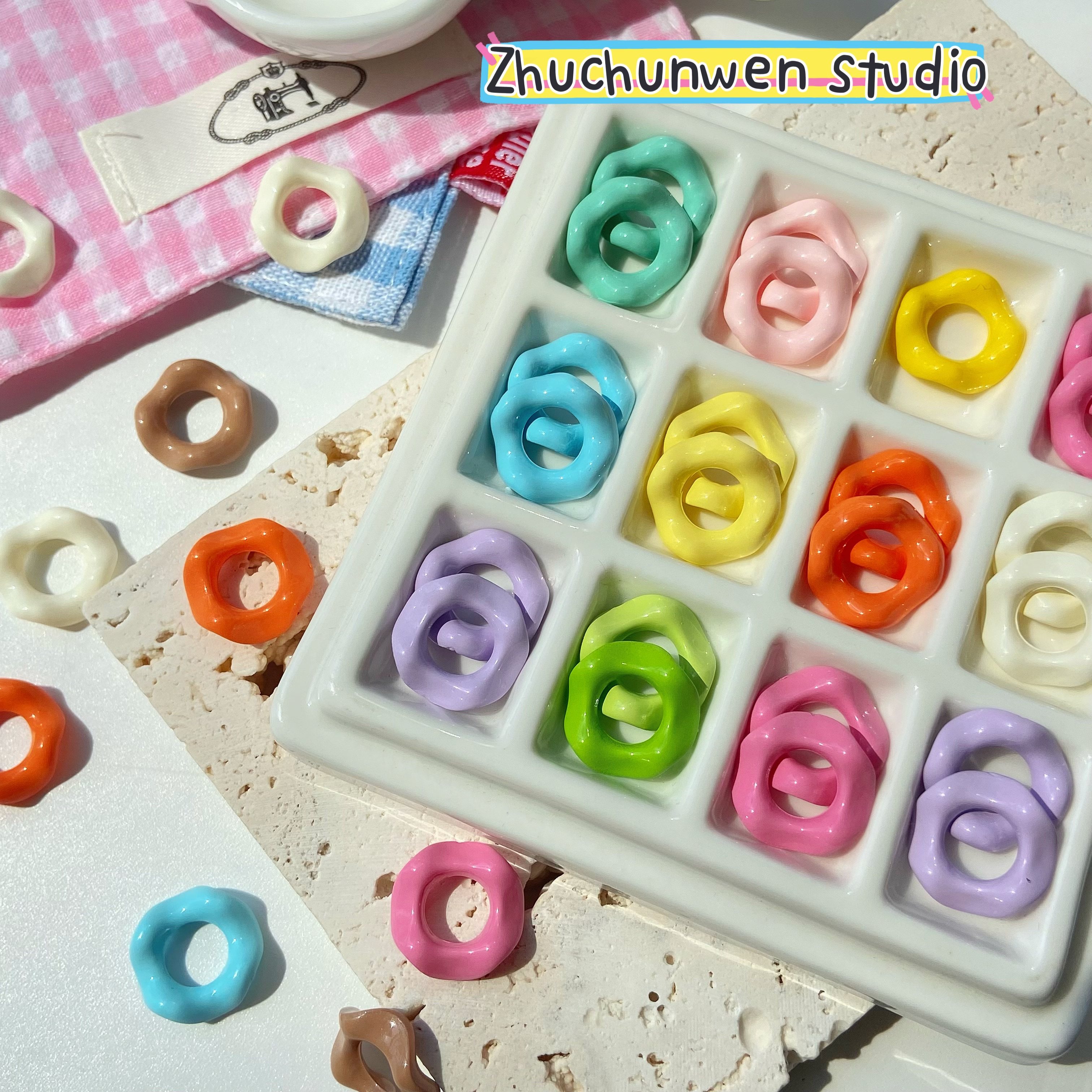 彩色多巴胺色系亚克力波浪