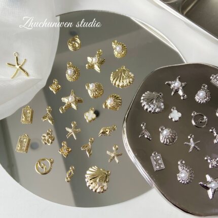 【海洋乐园】海洋动物合金吊坠海星贝壳珍珠手作diy手链项链配件