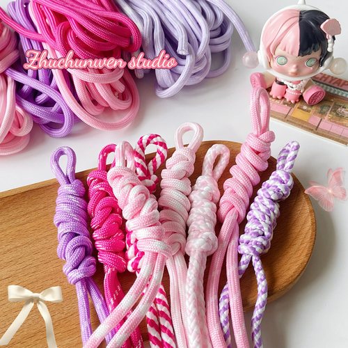 多巴胺伞绳半成品罗马结包挂