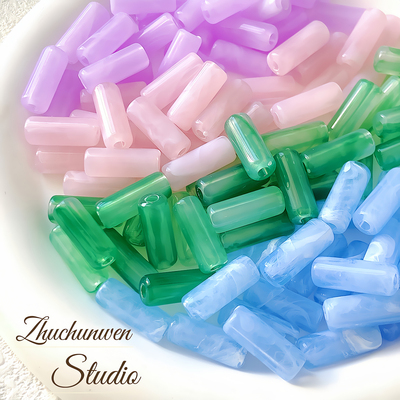 其他亚克力新中式晕染管珠散珠
