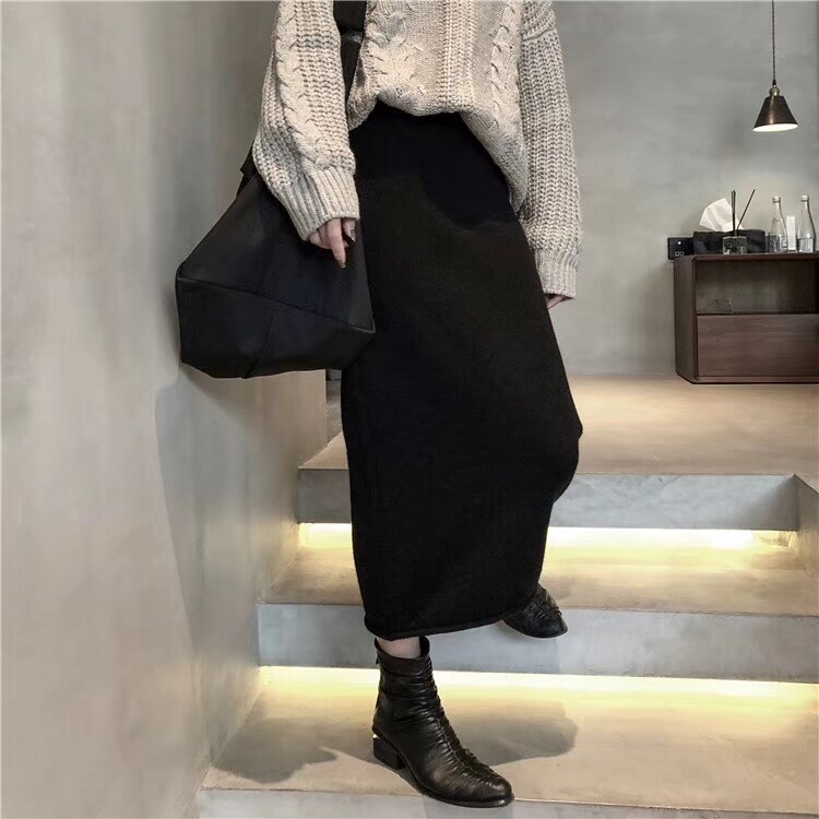 鞋子女款自然皱皱靴高跟春季新款羊皮内里后拉链短筒尖头裸靴