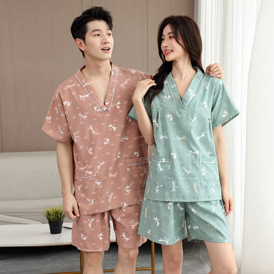 高档情侣汗蒸服洗浴服男女洗浴中心睡衣家居服新款按摩酒店足浴服