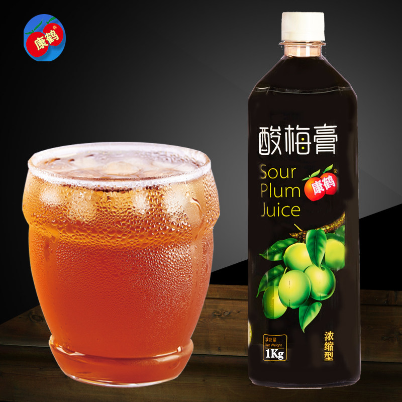 康鹤酸梅膏武汉酸梅汤浓缩酸梅膏瓶装1000克1:9比例兑水 团购商用