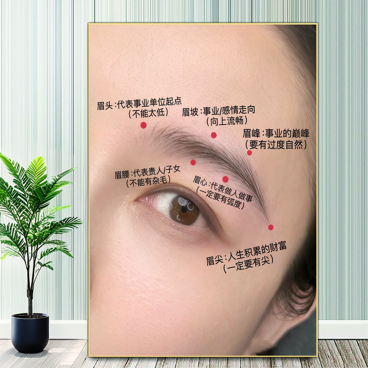 纹绣海报宣传图纹眉挂画眉毛广告