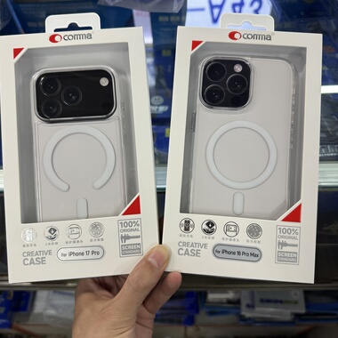 适用于comma琉璃系列苹果16Promax透明磁吸手机套壳iPhone16Pro玻璃壳不发黄 防摔壳苹果17Promax 手机保护套