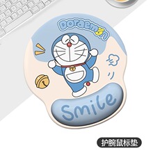 多啦A梦护腕鼠标垫女护腕橡胶手腕垫键盘手托办公学习书桌滑鼠垫
