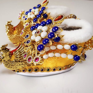 奶奶靴子12厘米泰山白玉奶奶菩萨娘娘老母仙姑仙家靴鞋堂口用布鞋