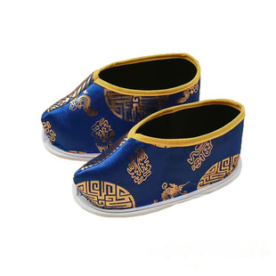 小款布鞋 官二爷胡三太爷爷鞋公公太子鞋休闲一脚蹬老爷鞋 16厘米