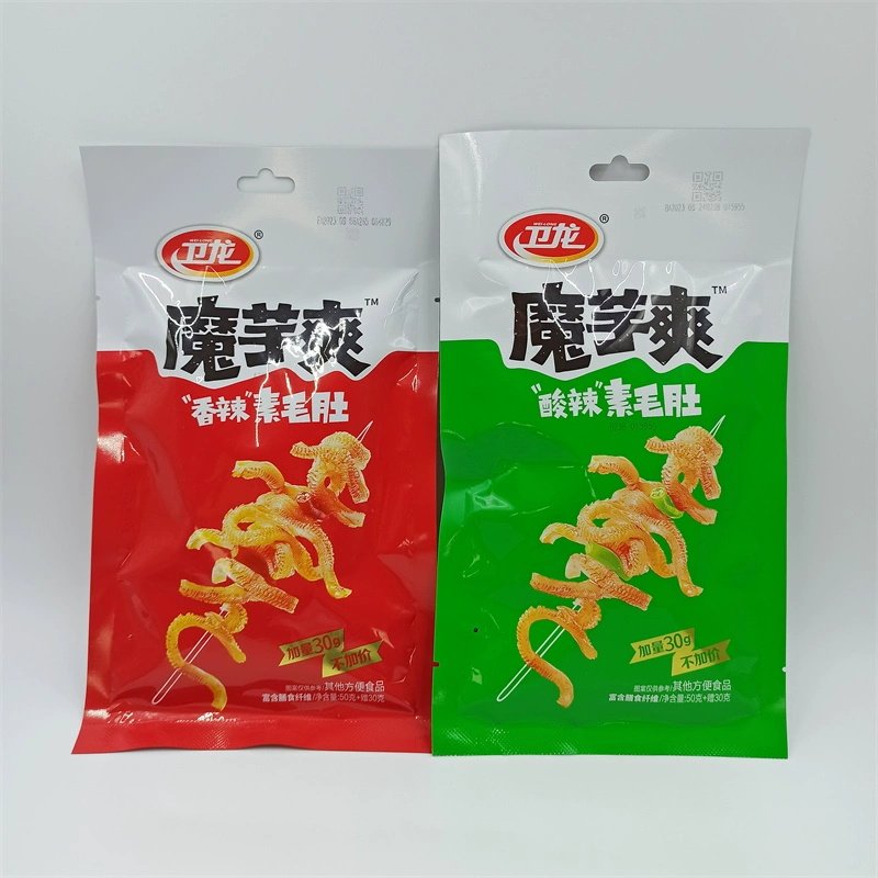卫龙魔芋爽50g+30g增量装(内含5小包)香辣味酸辣味素毛肚丝