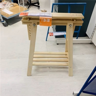 宜家米特巴克带搁板的支架桦木桌腿支腿国内代购