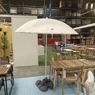 宜家代购桑索带底座阳伞户外阳台遮阳伞露台庭院角度可调遮阳伞