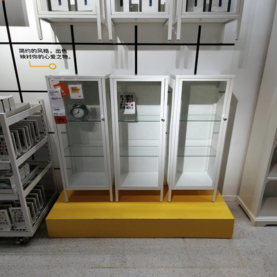 宜家玻璃门金属展示柜