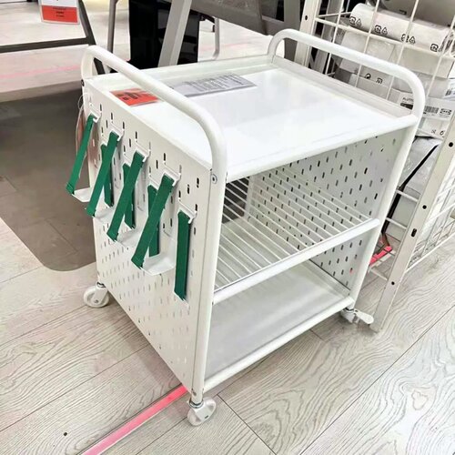 宜家带脚轮搁架单元电竞推车