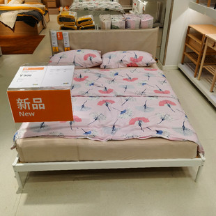 宜家国内代购克勒普斯塔床架双人床软包铁艺床