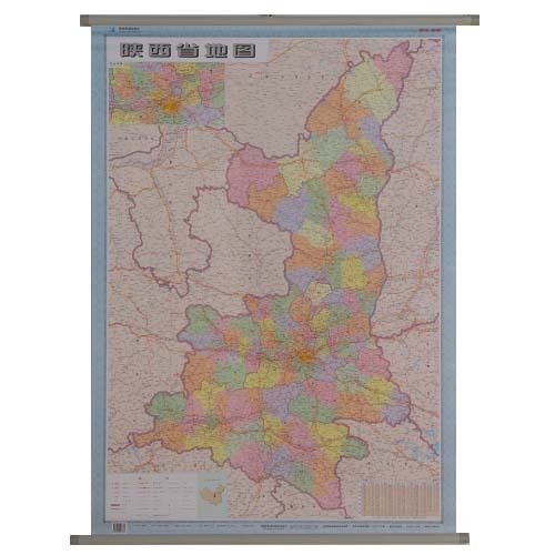 中国陕西省地图,陕西省地形图_大山谷图库