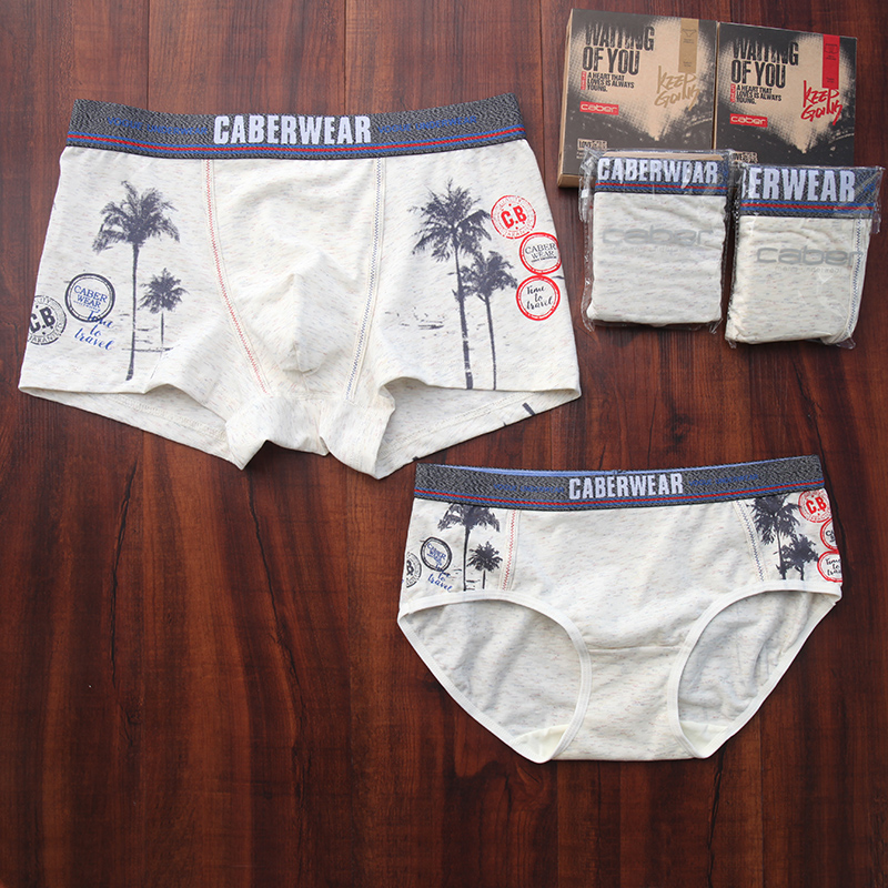 平角透气性感中腰情侣内裤