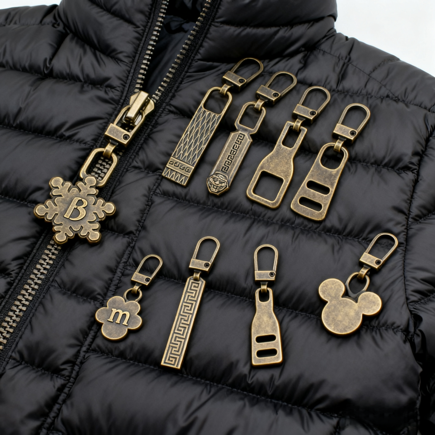 金属衣服拉链头拉片可拆卸修复坠