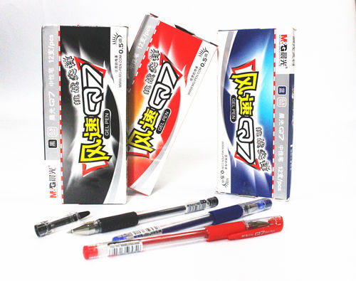 晨光Q7中性笔0.5mm12支/盒拔冒