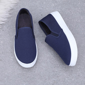 平底加绒保暖休闲鞋 防滑舒适懒人鞋 低帮工作鞋 秋冬季 百搭平底布鞋