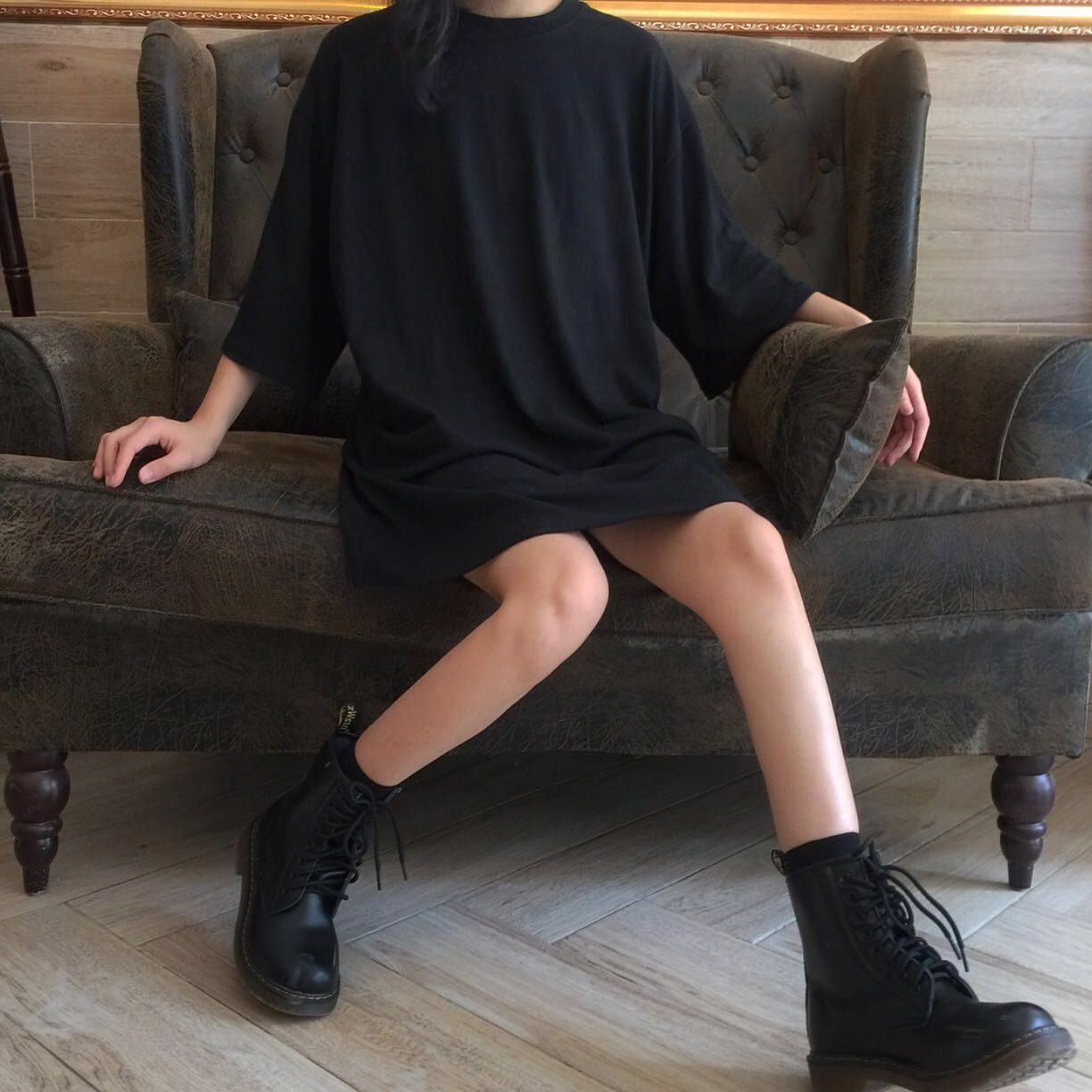 spring clothes Versatile Easy Large Show thin Pure black Sleeve have more cash than can be accounted for T-shirt Frockin the Women's clothing/Boutique , T-shirt  category - from Buy2taobao.com to provide professional Taobao agent buy service