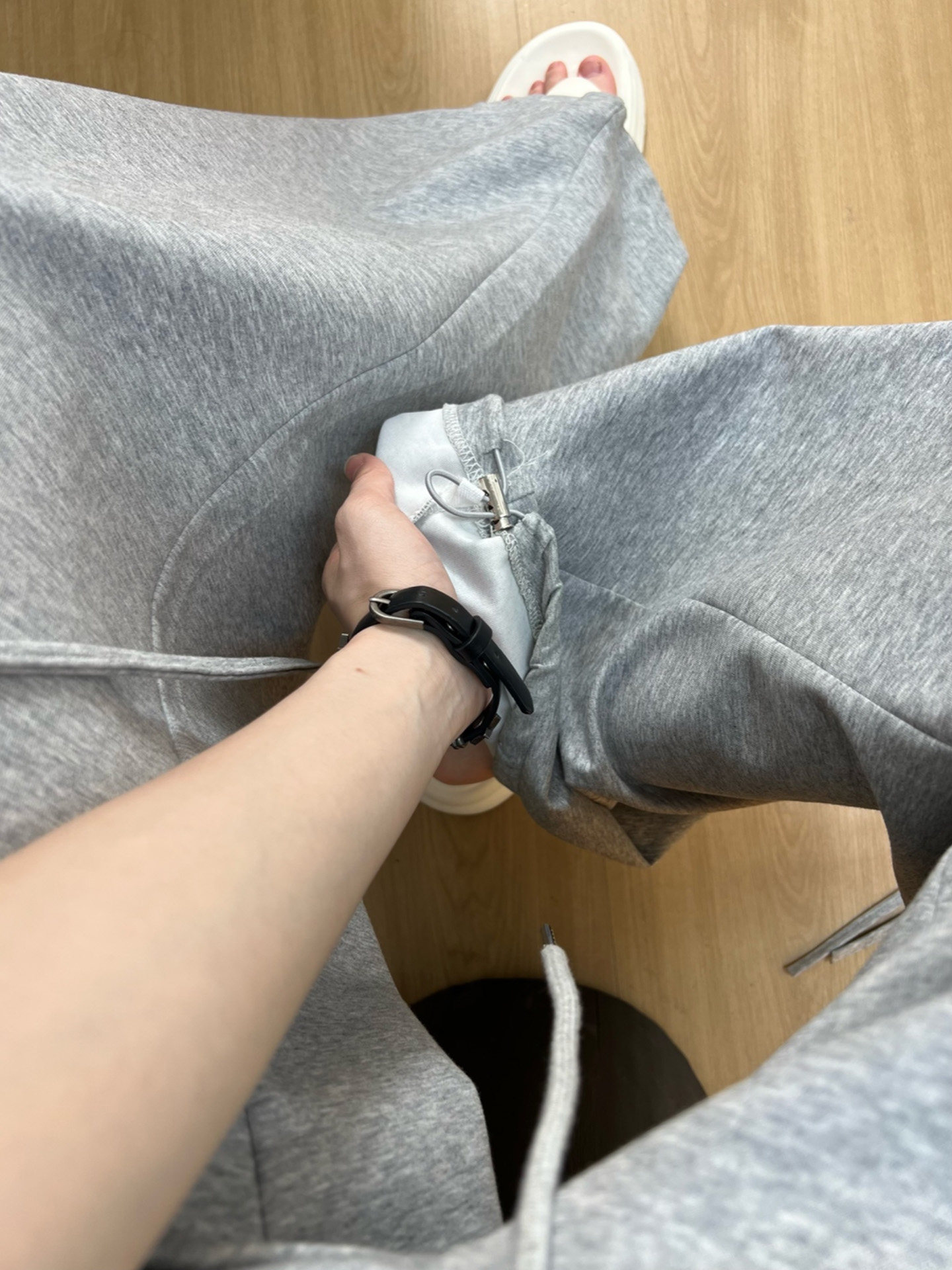 Gray American-Style Workwear Wide-Leg Casual Pants for Women, New Autumn Plus-Size High-Waisted Slimming Loose Sports Sweatpants