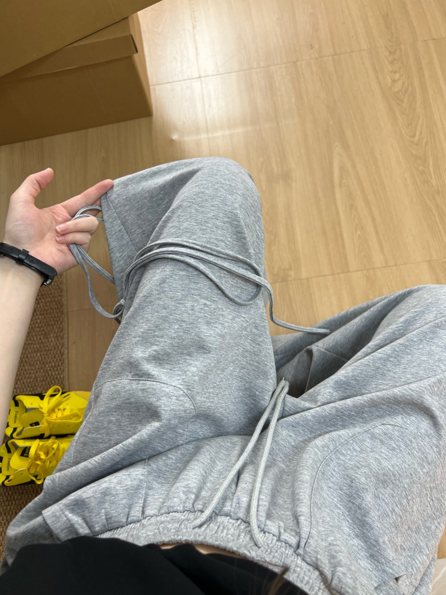 Gray American-Style Workwear Wide-Leg Casual Pants for Women, New Autumn Plus-Size High-Waisted Slimming Loose Sports Sweatpants