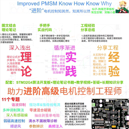 进阶FOC电机控制教程 STM32 G431 电机算法 BLDC PMSM