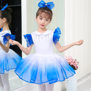 小荷风采飞的更高舞蹈服七彩蓬蓬纱裙追梦儿童演出服幼儿园合唱服