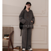 伯克耶鲁 秋冬新毛衣裤 羊毛 孕期穿搭孕妇套装 子 娜娜 猫单