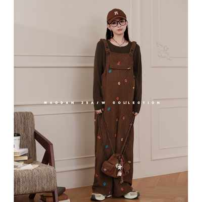 猫单【焦糖栗子】【羊毛】娜娜的孕期穿搭孕妇装秋冬背带裤套装