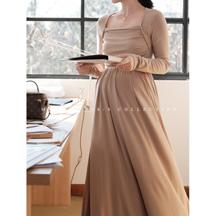 【北爱尔兰】娜娜的孕期穿搭孕妇装连衣裙2026新款气质长款简约