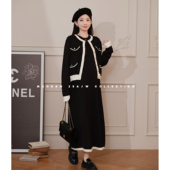 孕期穿搭孕妇装 娜娜 秋季 时尚 猫单 气质背心裙套装 海顿乐章