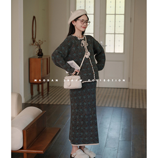 孕期穿搭孕妇套装 娜娜 秋季 新品 半裙 猫单 气质时尚 梦野长廊