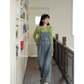 夏野早课 牛仔背带裤 娜娜 猫单 孕期穿搭孕妇装 2026新款 套装