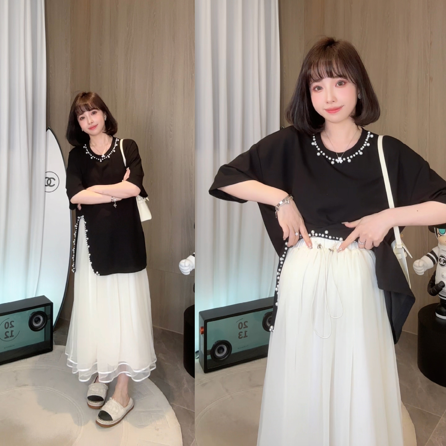 娜娜的孕期穿搭时尚上衣套装