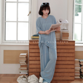 氧气因子 慵懒风长裤 娜娜 夏季 透气冰感 孕期穿搭孕妇套装 猫单