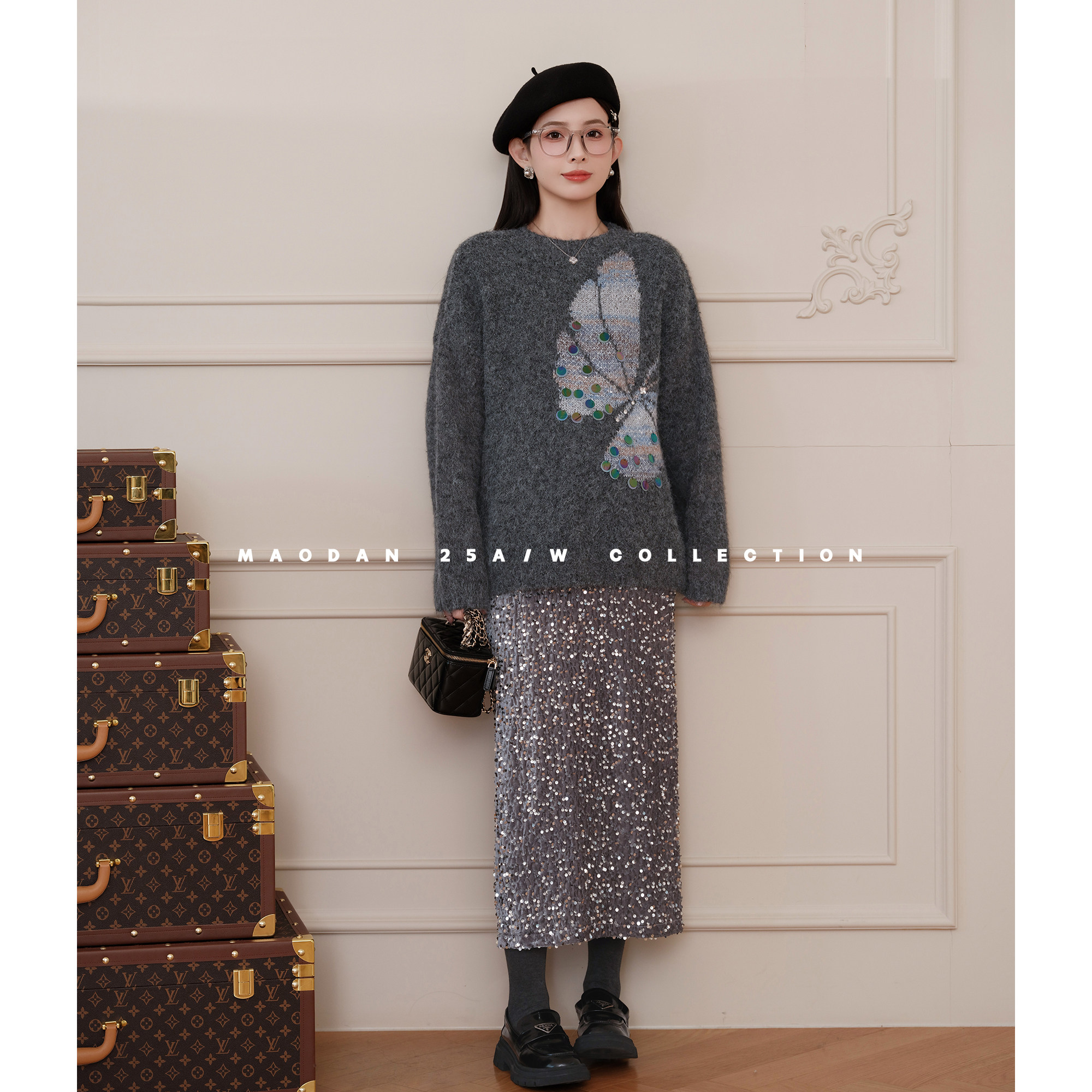 猫单【卡曼蝴蝶】【羊毛】娜娜的孕期穿搭孕妇装冬季新品时尚半裙,孕妇装/孕产妇用品/营养,套装,淘宝优惠券,粉丝福利购,淘宝优惠卷