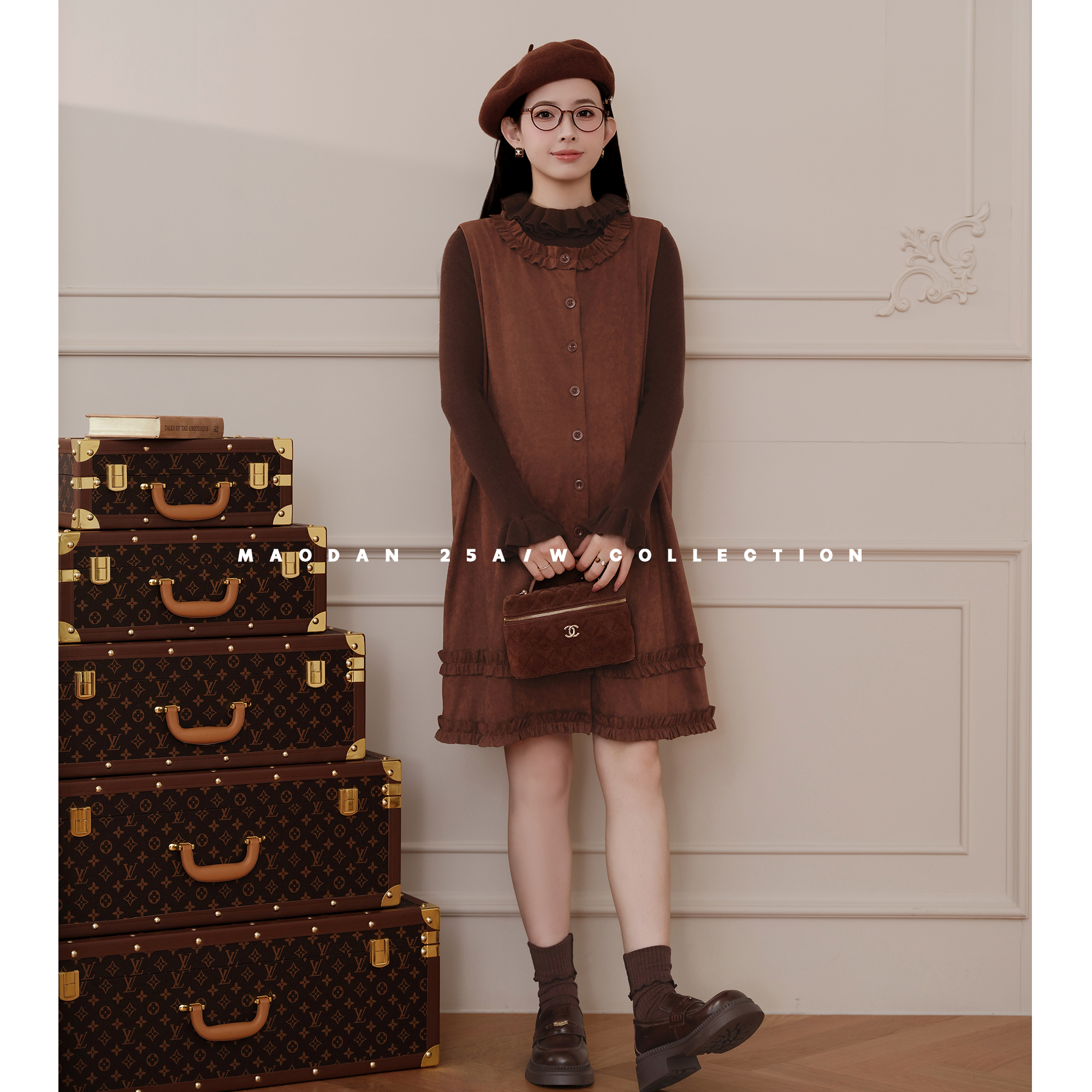 猫单【巴塞恋曲】【羊毛】娜娜的孕期穿搭孕妇装秋冬背心裙套装