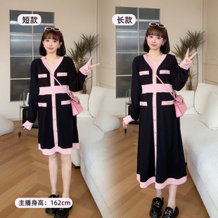 甜茵小香 秋季 娜娜 孕妇装 2025小香气质连衣裙 孕期穿搭长短款